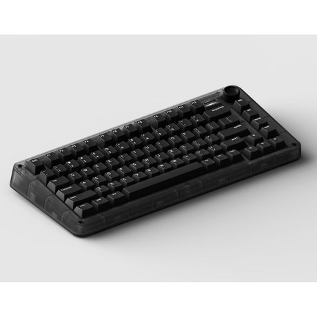 Bezprzewodowa klawiatura mechaniczna Iqunix Zx75 Dark Side (czarna, układ US (QWERTY), wiśnia mx czerwona, 75%, diody RGB, możliwość wymiany podczas pracy, podwójne pbt, 2,4 GHz | bluetooth 5.1 | USB-C)