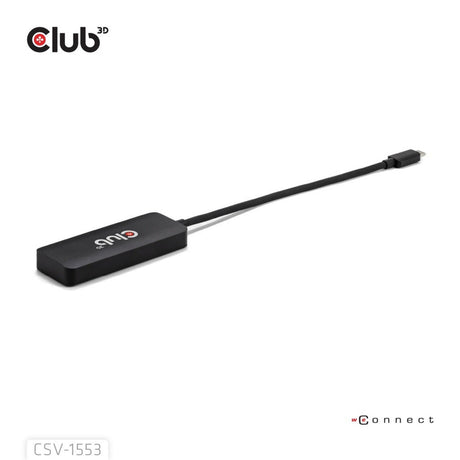 Koncentrator Club 3D USB-C na Triple DisplayPort MST (czarny, 4K60 Hz)