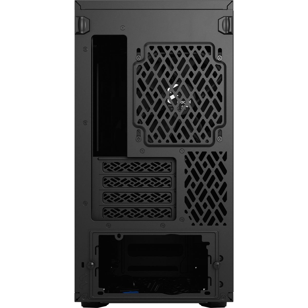 Konstrukcja fraktalna definiuje 7 mini czarną, solidną obudowę midi tower (czarna | 4x USB-A | 1x USB-C)