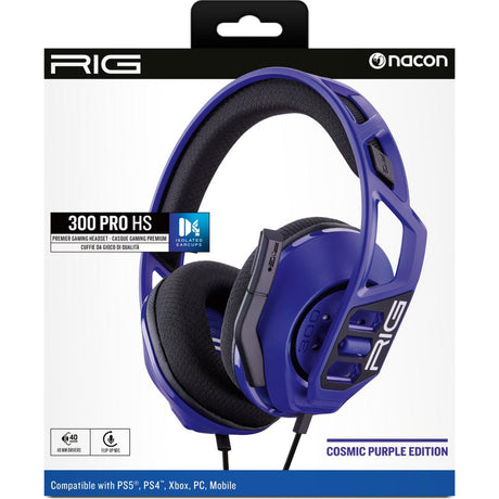 Nacon Rig 300 Pro HS Cosmic Over-Ear Gamingowy zestaw słuchawkowy (fioletowy, Playstation 4, Playstation 5, Windows, Nintendo Switch)