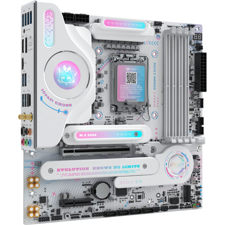 Płyta główna Maxsun MS-Icraft B860M Cross Socket 1851 (biała, RAID, 5 GB-LAN, WLAN, BT, dźwięk, µATX)