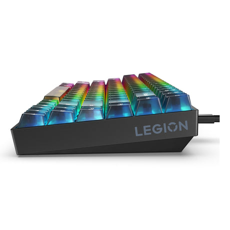 Lenovo legion k510 mini pro rgb mechanisch gaming toetsenbord (zwart, układ amerykański (qwerty), 75%, brązowy przełącznik, hot swap, usb)