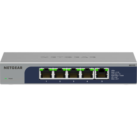 5-portowy niezarządzalny przełącznik Multi-Gigabit Ethernet 2,5G Netgear, MS105 (szary)