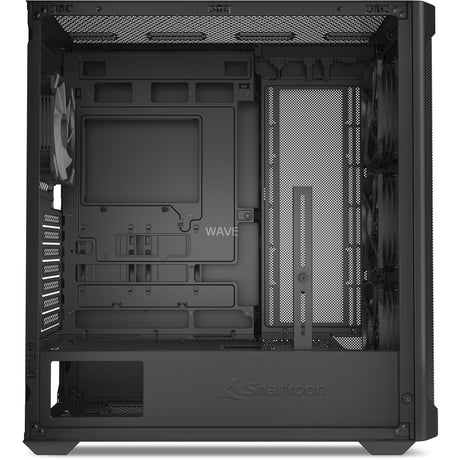 Sharkoon ak4w rgb strip obudowa midi tower (czarna | 2x usb-a | 1x usb-c | rgb | szkło hartowane)