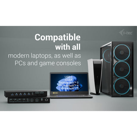 Stacja dokująca I-tec USB-C KVM Dock Pro (czarna)