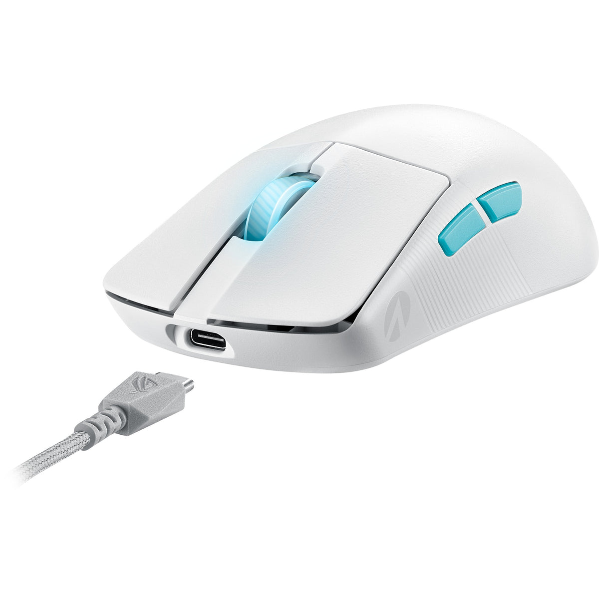 Mysz do gier Asus rog harpe ace aim lab Edition (biała, 100–36 000 dpi, USB 2.0, 2,4 GHz, Bluetooth, diody LED RGB)