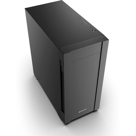 Sharkoon s25 cicha obudowa midi tower (czarna | 2x USB-A | 1x USB-C)