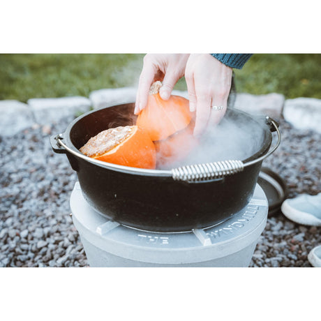 Patelnia do gotowania The Windmill Dutch Oven 6 qt bez nóg (czarna, ø 31,5 cm | 5,9 litra)