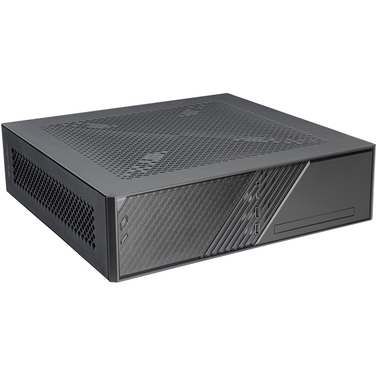 Obudowa mini tower Silverstone milo 12 (czarna | 2x USB-A | 1x USB-C)