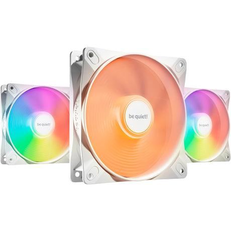 Bądź cicho! Wentylatory Light Wings lx pwm rgb (białe, 3 sztuki, 120 x 120 x 25 mm)