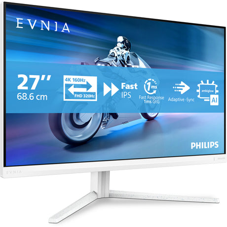 Monitor do gier Philips Evnia 27m2n5901a 27 4k UHD (biały, 2x HDMI, Display Port, 2x USB-A, USB-B, USB-C, 160 Hz 320 Hz)