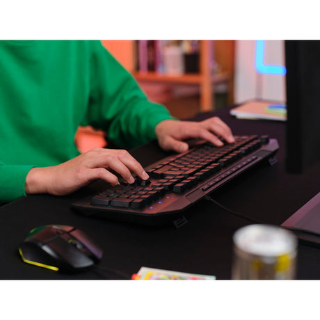 Klawiatura do gier Trust GXT 836 EVOCX RGB (czarna, układ US (QWERTY), membrana, 100%, RGB)