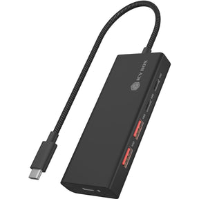 Icy box ib-hub1436-cpd koncentrator USB (czarny, 2x USB-A, 2x USB-C)