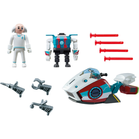 Playmobil Super 4 - Skyjet z dr. x zabawki konstrukcyjne robotów (9003)