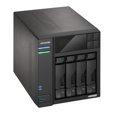 Asustor lockerstor 4 gen2+ as6704t v2 nas (czarny, 2x 5G LAN, HDMI, USB)