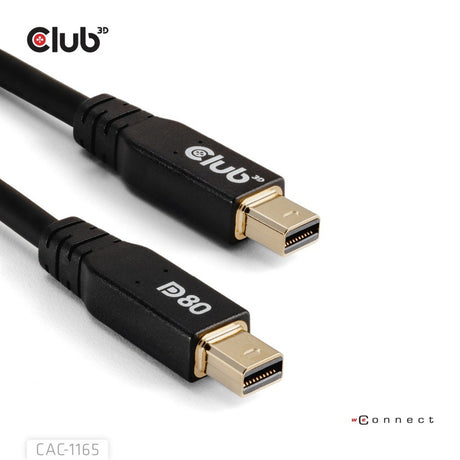 Dwukierunkowy kabel Club 3D Mini DisplayPort do Mini DisplayPort DP80 (czarny, 1 metr, certyfikat Vesa)