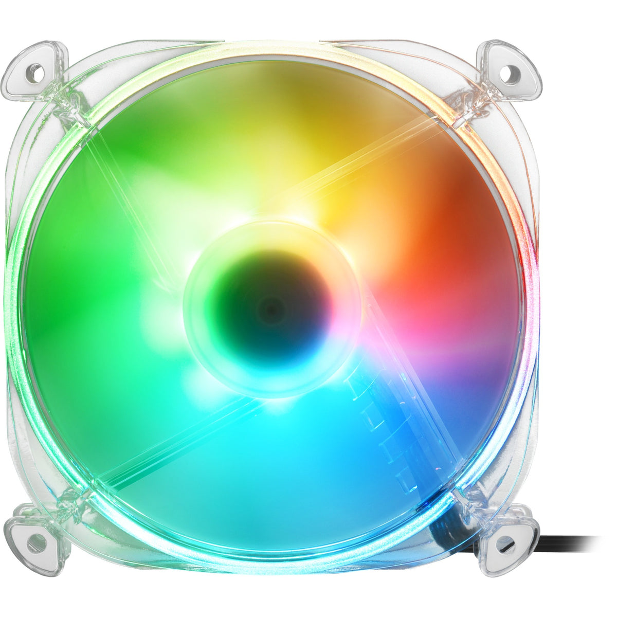Wentylator obudowy Sharkoon Shark Disc RGB (przezroczysty, 120 x 120 x 25 mm)