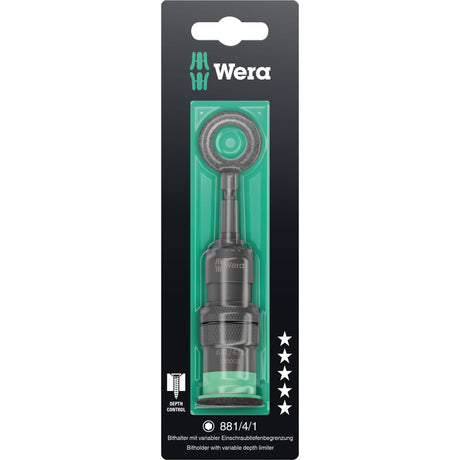 Wera 881 4 1 sb podkładka dystansowa ze zmienną regulacją głębokości wkręcania, 1 bit 4 x 95 mm (czarno-zielony)