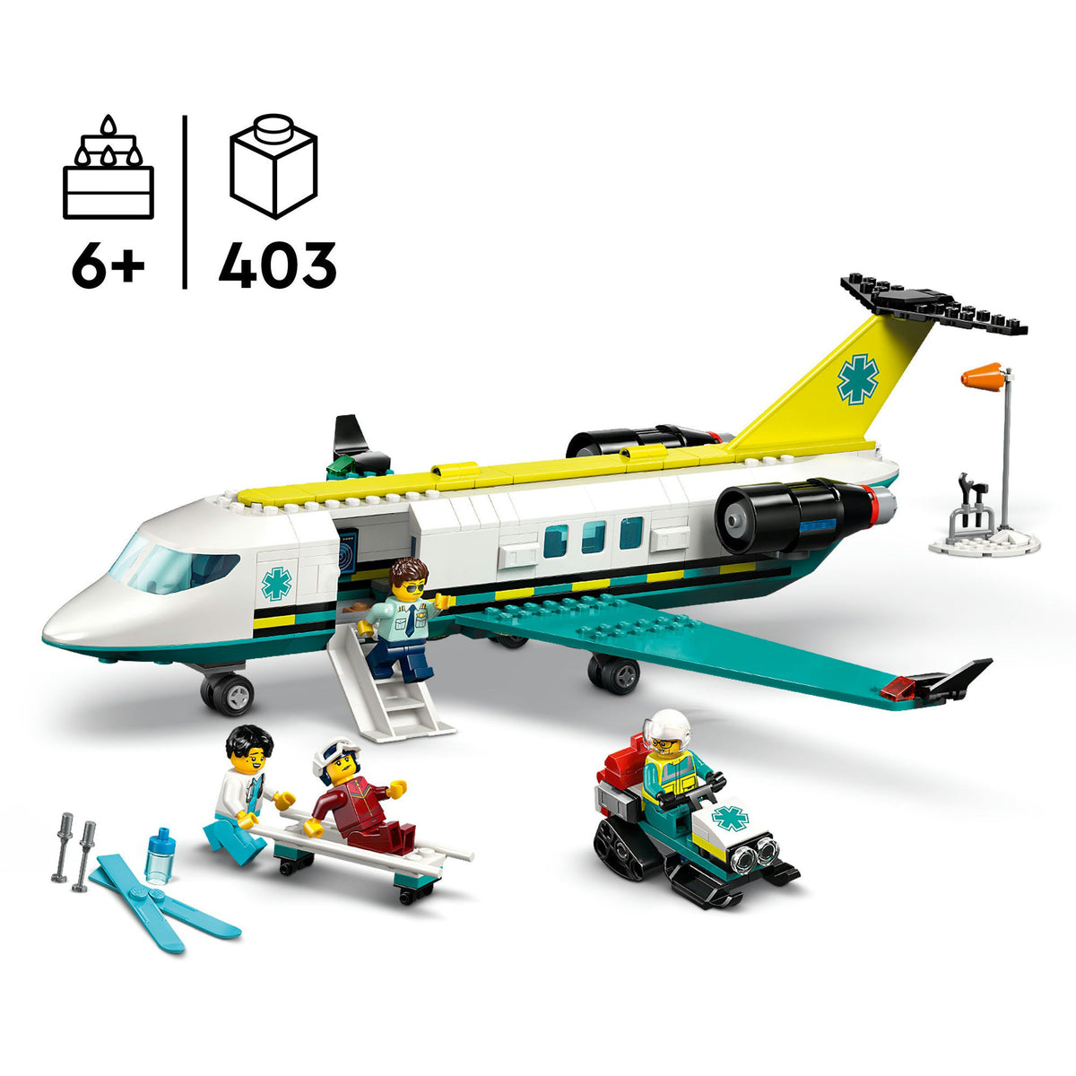 Lego ® miejski samolot ambulansu, zabawkowy samolot - 60465
