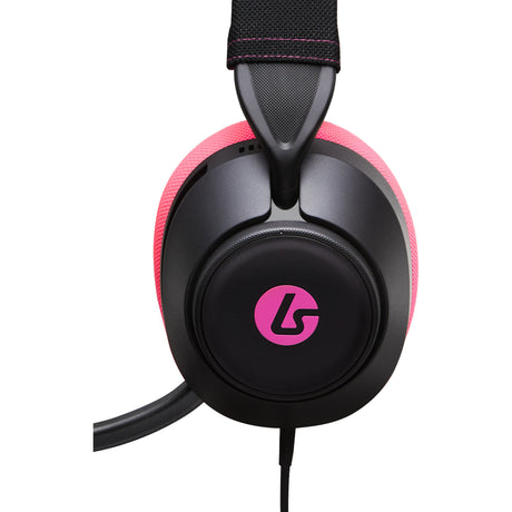 Przewodowy zestaw słuchawkowy do gier Powera Lucidsound LS10 — nauszny zestaw słuchawkowy do gier z logo Midnight (czarny różowy, Playstation 5, Playstation 4, Xbox Series X|s, Xbox One, PC, telefon komórkowy)