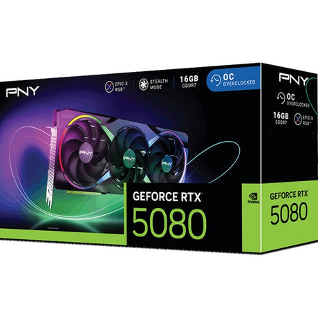 Karta graficzna Pny Geforce RTX 5080 ARGB OC (DLSS 4, 3x Display Port, 1x HDMI 2.1)