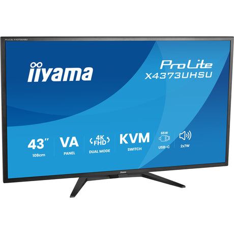 Monitor Iiyama prolite x4373uhsu-b2 42,5 4k UHD (czarny (matowy), hdmi, displayport, usb-c)