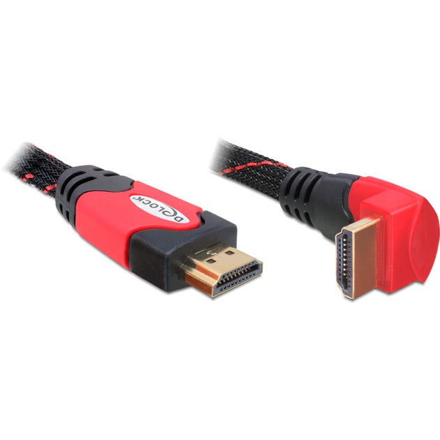 Delock Kabel kątowy HDMI (czarny czerwony, 2 metry)