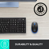 Pełnowymiarowa mysz bezprzewodowa Logitech m190 (niebieska, 1000 dpi)