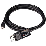 Adapter Club 3D USB-C > DisplayPort 1.4 (czarny, 1,8 m)