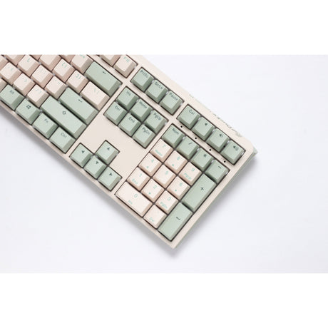 Ducky one 3 matcha, klawiatura (kremowa zieleń, układ us, wiśniowy mx brązowy, pbt double shot, hot swap)