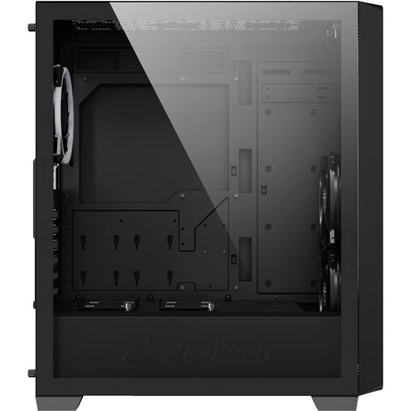 Sharkoon vs8 rgb czarna obudowa midi tower (czarna | 2x usb-a | 1x usb-c | rgb | szkło hartowane)