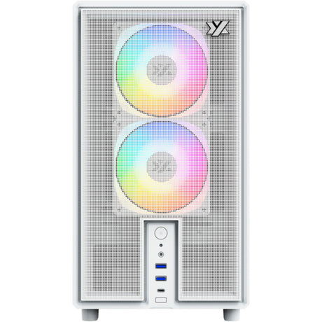 Obudowa Xyz pc gear atom midi tower (biała | 2x USB-A | 1x USB-C | szkło hartowane)