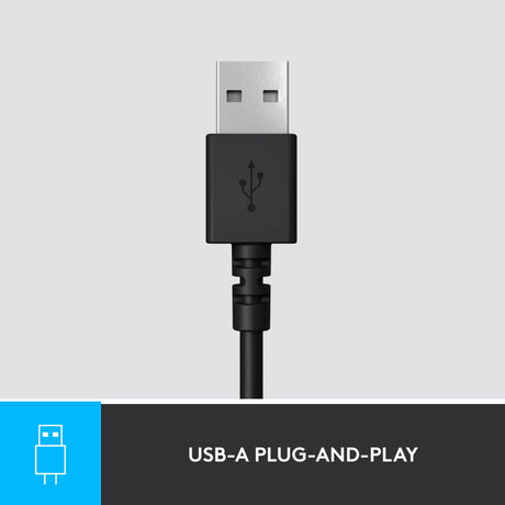 Zestaw słuchawkowy Logitec H390 USB w kolorze czarnym