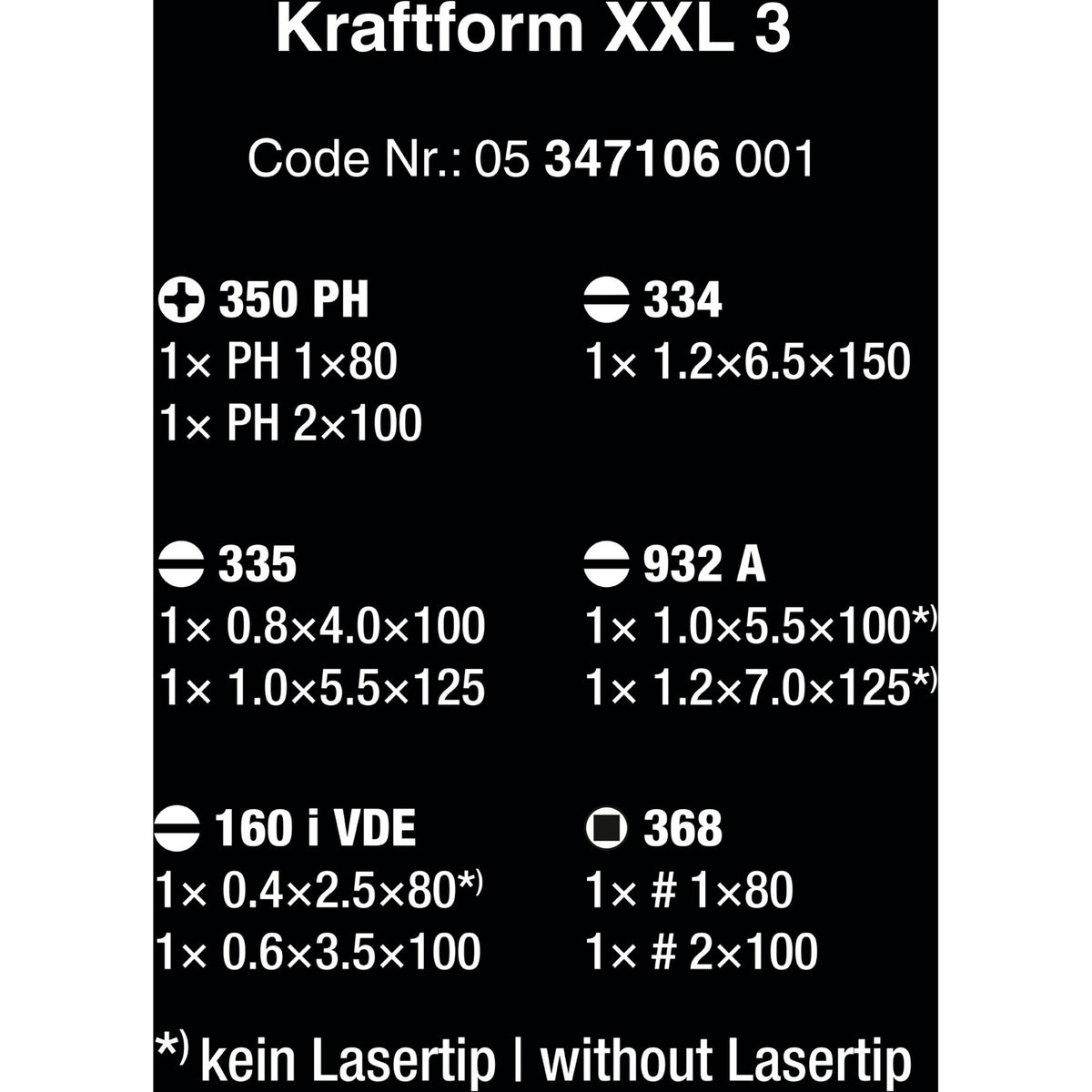 Wkrętak Wera kraftform xxl 3 (11 sztuk)