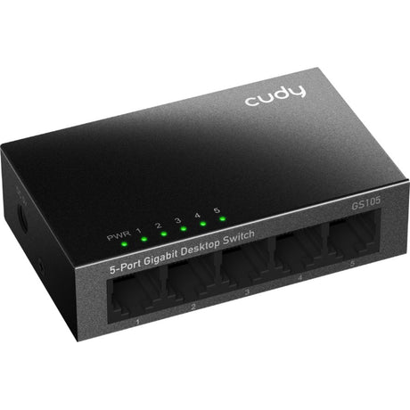 Cudy 5-portowy gigabitowy przełącznik metalowy do komputerów stacjonarnych (czarny)