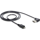Delock kabel easy-usb-a 2.0 90° > micro-usb-b (czarny, 2 metry)