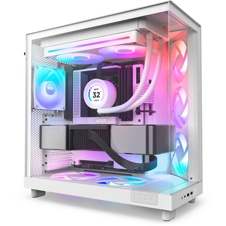 Wentylatory rdzeniowe Nzxt f280 rgb (białe, 2 sztuki, 280 x 140 x 26 mm)