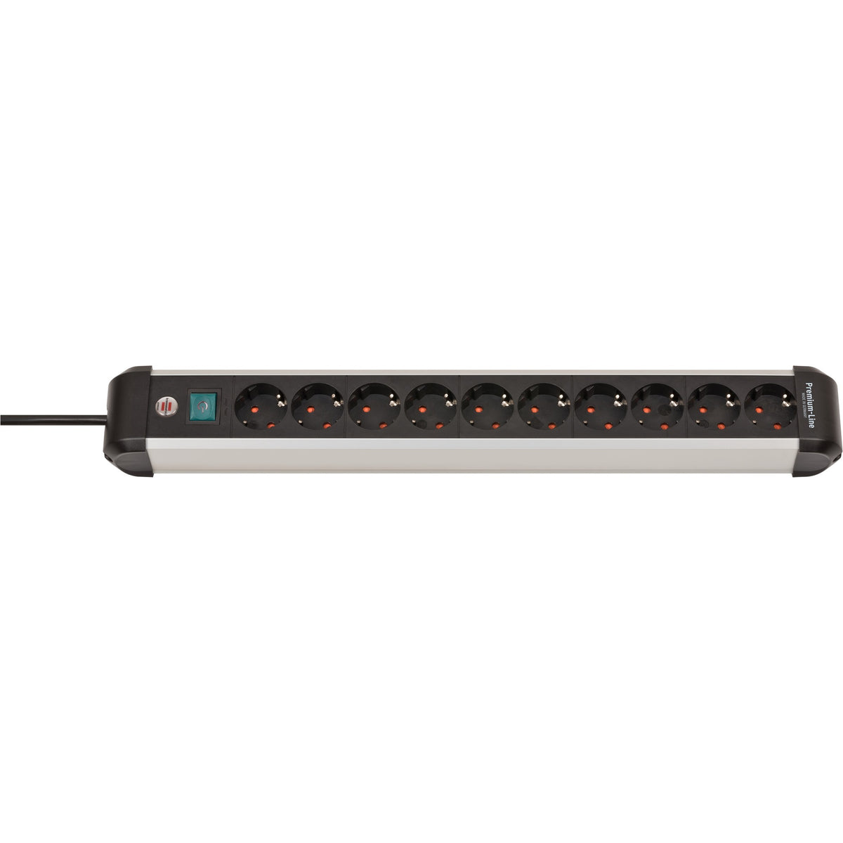 Gniazdo Brennerstuhl premium-alu-line z wyłącznikiem 10-kierunkowe 3m h05vv-f 3g1,5