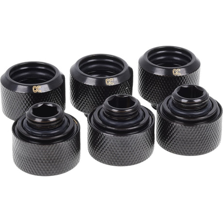 Złączka zaciskowa do twardej rurki Alphacool eiszapfen 16 mm g1 4 - sześciopak zestaw śrub (czarny)