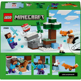 Zestaw LEGO Minecraft Przygoda Steve'a w Tajdze dla dzieci - 21583