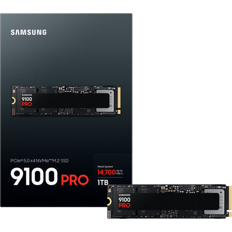Samsung mz-vap1t0bw 9100 pro pcie® 5.0 nvme™ m.2 SSD — 1 TB, 1 TB, M.2, 14700 MB s