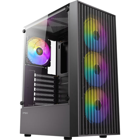 Obudowa midi tower Antec ax27 rgb Elite (czarna | 3x usb-a | szkło hartowane)