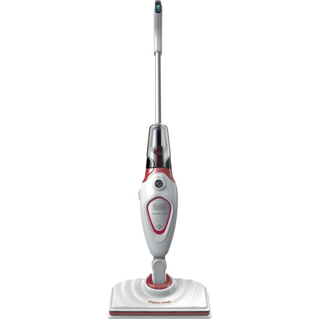 Mop parowy Black+decker bds1616r 1600 W z 2 ściereczkami parowymi (biały czerwony)