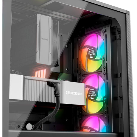 Bądź cicho! obudowa midi tower pure base 501 lx (czarna | 2x USB-A | 1x USB-C | RGB | szkło hartowane)