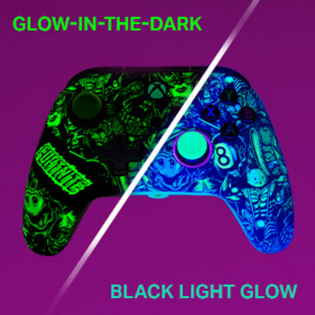 Kontroler Powera Advantage z kablem do serii xbox x|s - fortnite: blask (neonowa zieleń, xbox series x|s, xbox one, PC)