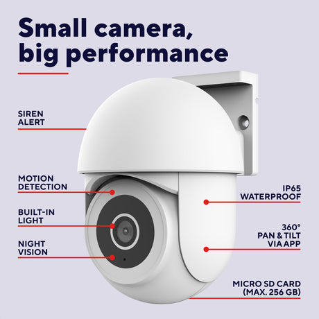 Zaufaj kamerze zewnętrznej 360° ipcam-3900 (biała, WiFi 2,4 lub 5 GHz)