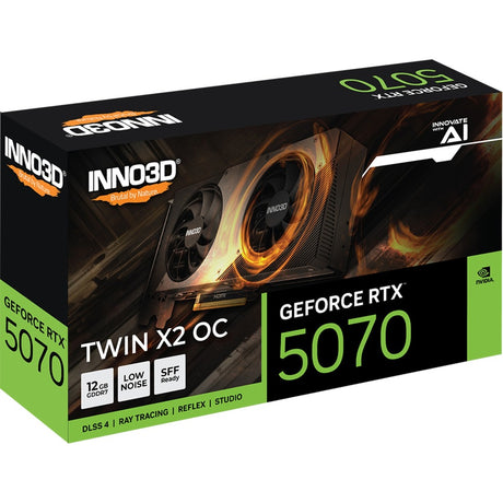 Karta graficzna Inno3d geforce rtx 5070 twin x2 OC (czarna, dlss 4, 3x display port, 1x hdmi 2.1)