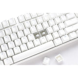 Klawiatura mechaniczna Ducky one 3, klasyczna, czysta biała tkl rgb (biała, układ amerykański (qwerty), wiśnia mx czerwona, 80% (tkl), diody rgb, podwójny strzał pbt, możliwość wymiany podczas pracy, mechanika szarlatanu)
