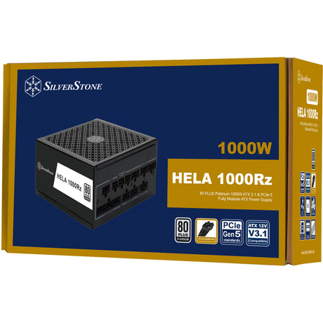 Modułowy zasilacz Silverstone hela 1000rz o mocy 1000 W (czarny, 1x 12v-2x6, 5x pcie)