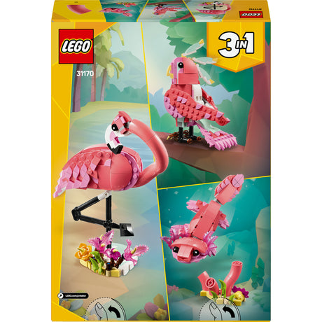Lego® Creator Dzikie zwierzęta 3 w 1: zestaw różowych flamingów - 31170